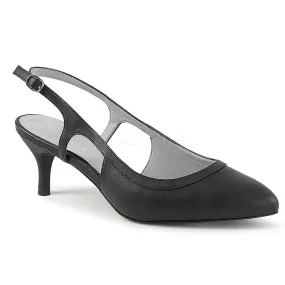 2 Inch Heel KITTEN-02 Black Pu