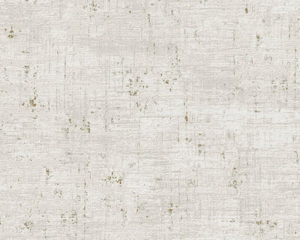 Abstract Plaster-Style Distressed Wallpaper in Beige/Gold/Grey