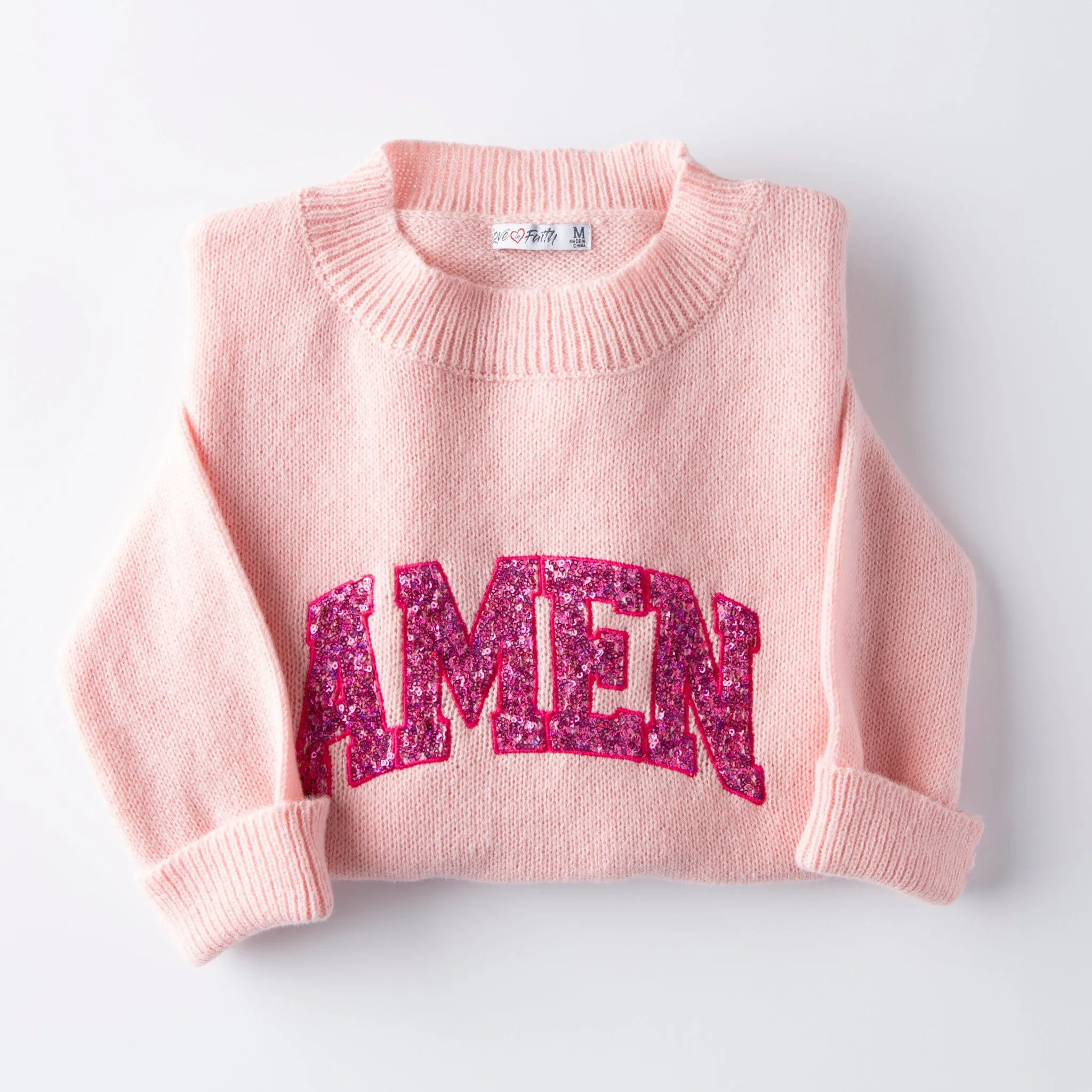 Amen Fluffy Sequin Sweater