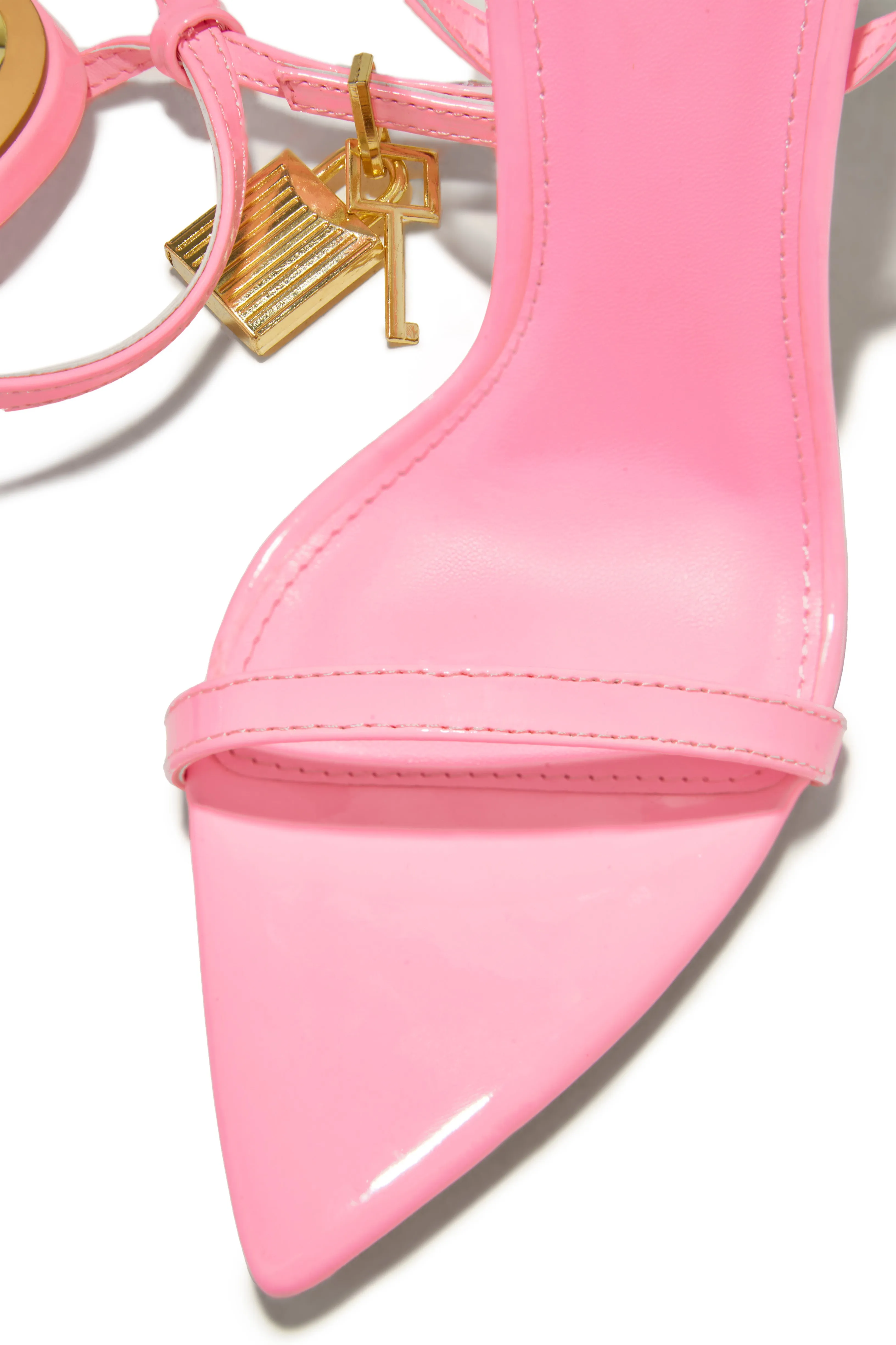 Bella Lock & Key High Heels - Pink