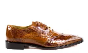 Belvedere - Nino, Genuine Ostrich Leg and Eel Dress Shoe - Antique Camel - 0B4