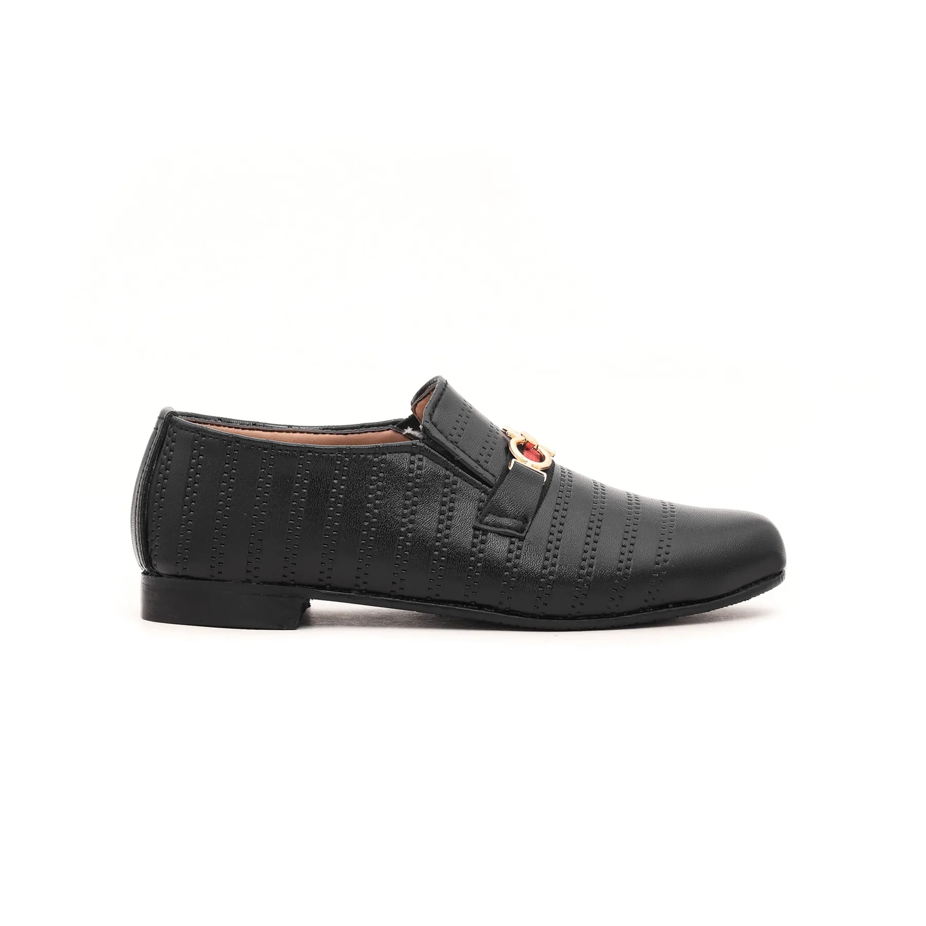 Boys Black Formal Moccasins KD0424