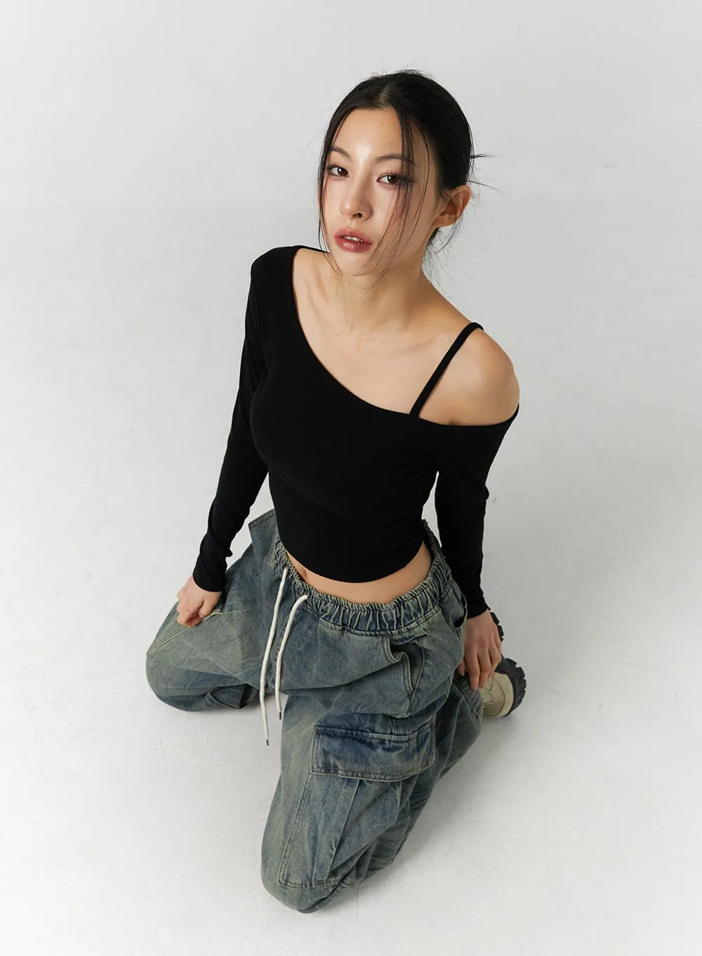 Cargo Wide Leg Jeans ID306