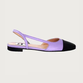 Chloe 10 Slingback Lavender-Black Leather