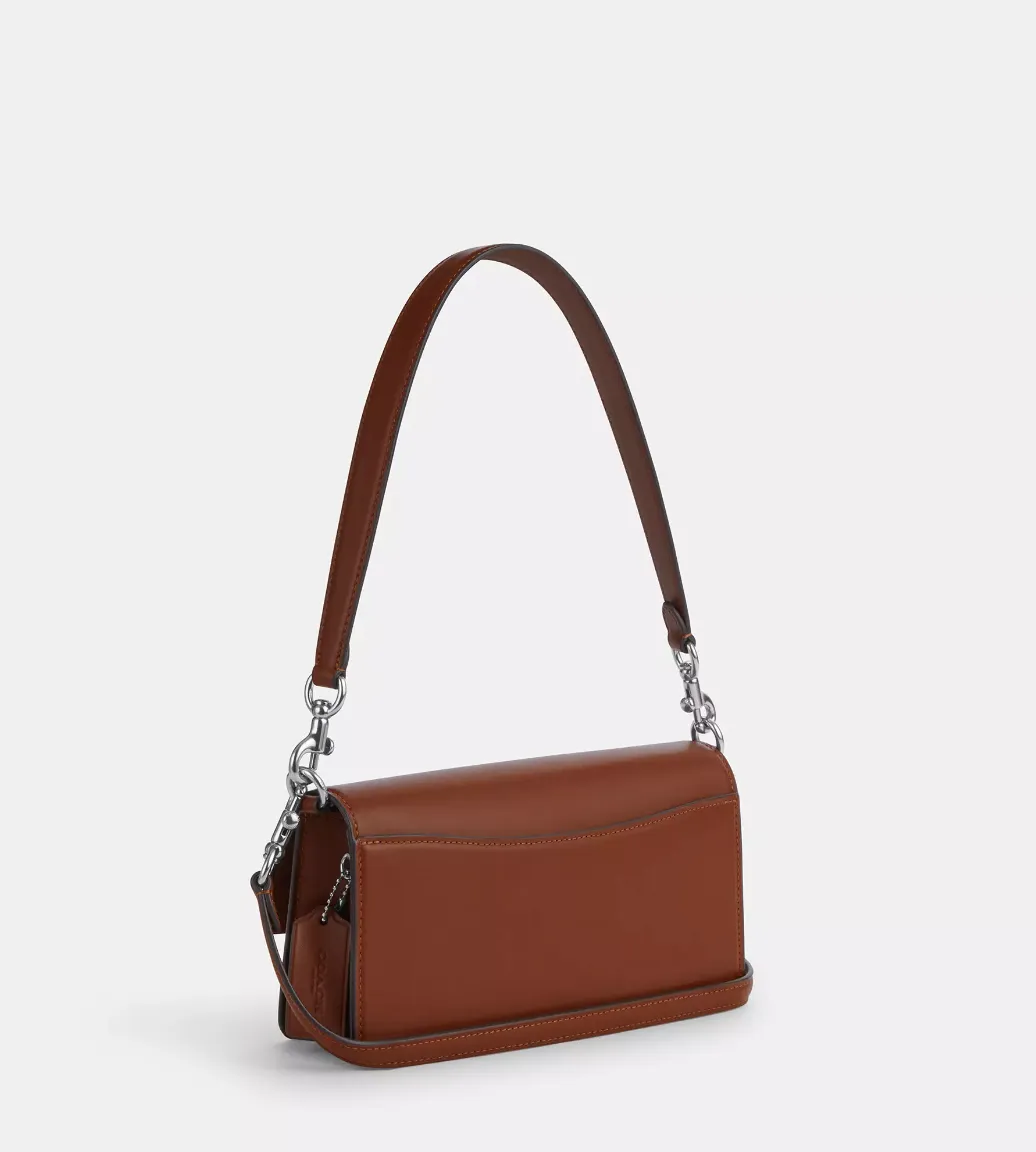 Coach Eliza Flap Crossbody With Leather Covered Closure In Redwood