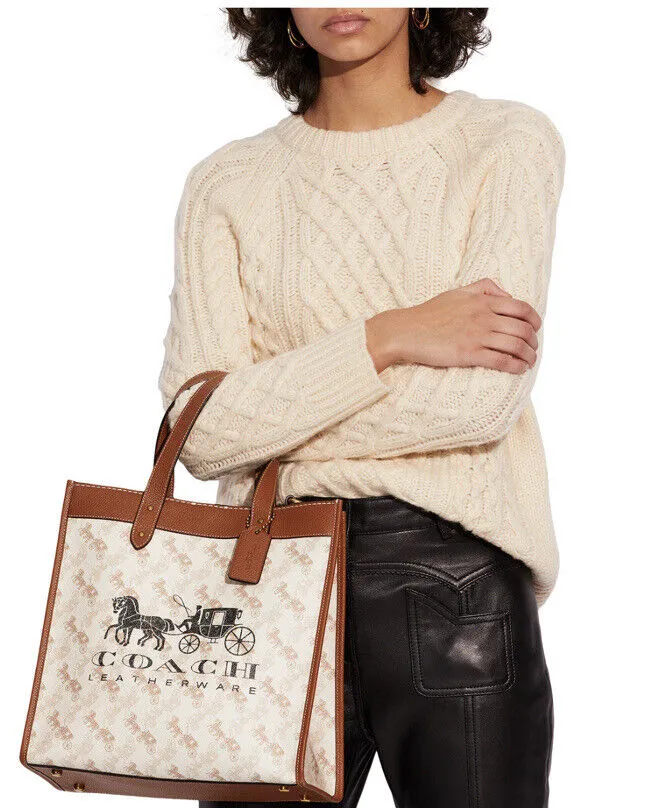 coach Field Tote With Horse And Carriage Print