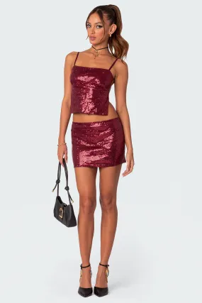 Cosmo Sequin Mini Skirt