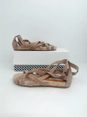 Diane Von Furstenberg Women's Bastia Powder Suede Sandal Size 7 M