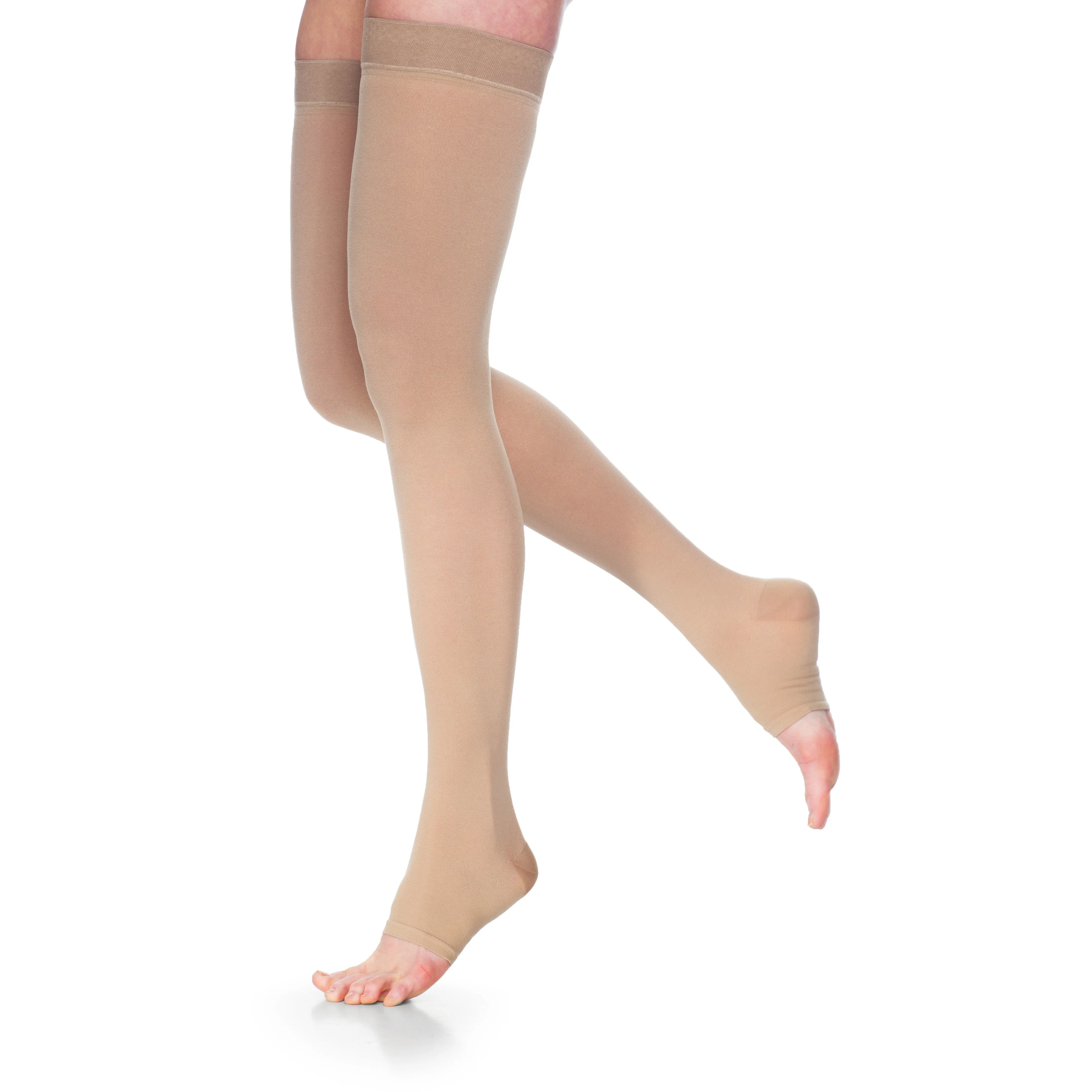 Dynaven Opaque Thigh High 15-20 mmHg, Open Toe