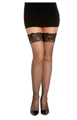 Fishnet Stay Up Thigh High w/ Back Seam