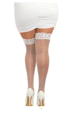 Fishnet Stay Up Thigh High with Back Seam