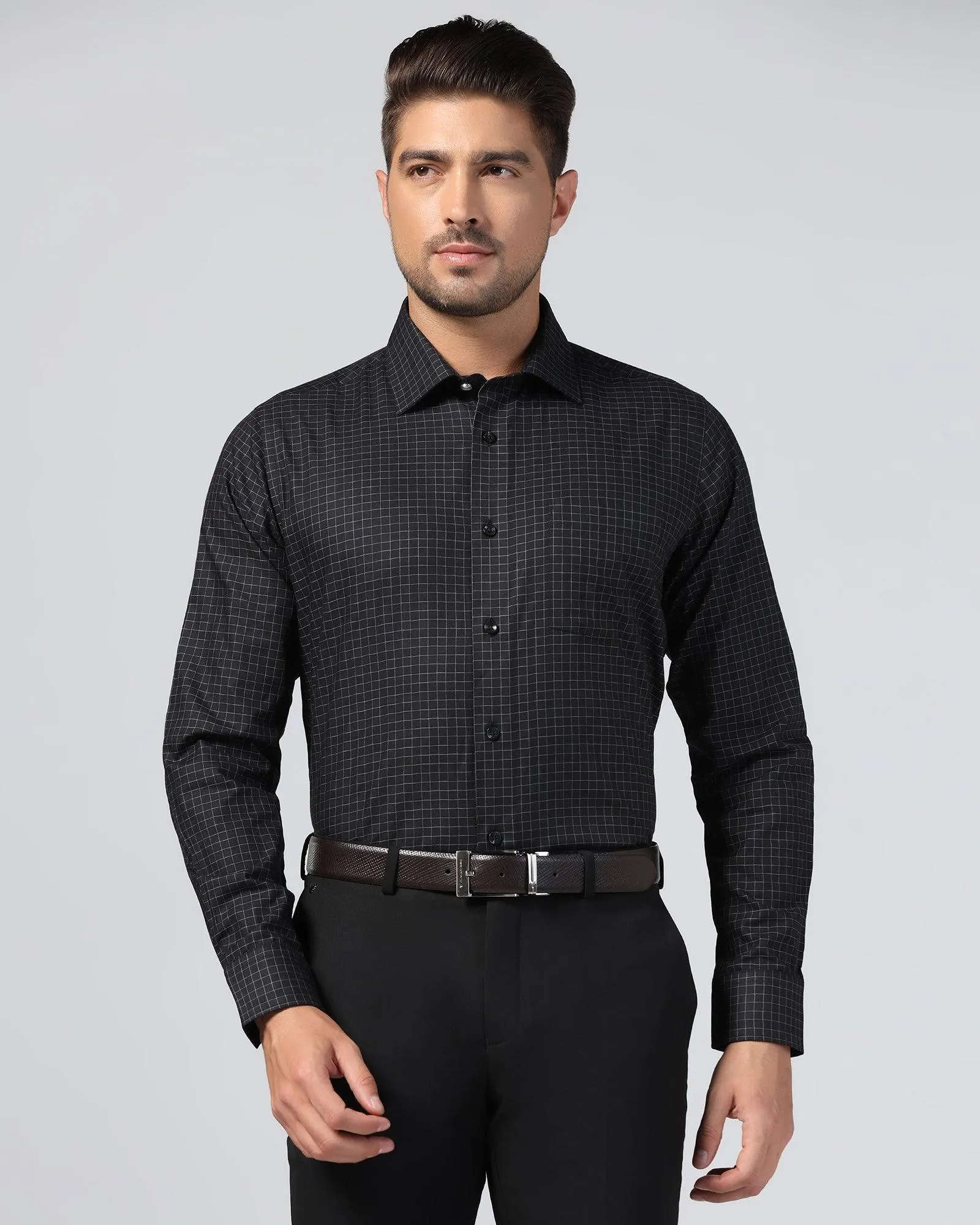 Formal Black Check Shirt - Watson