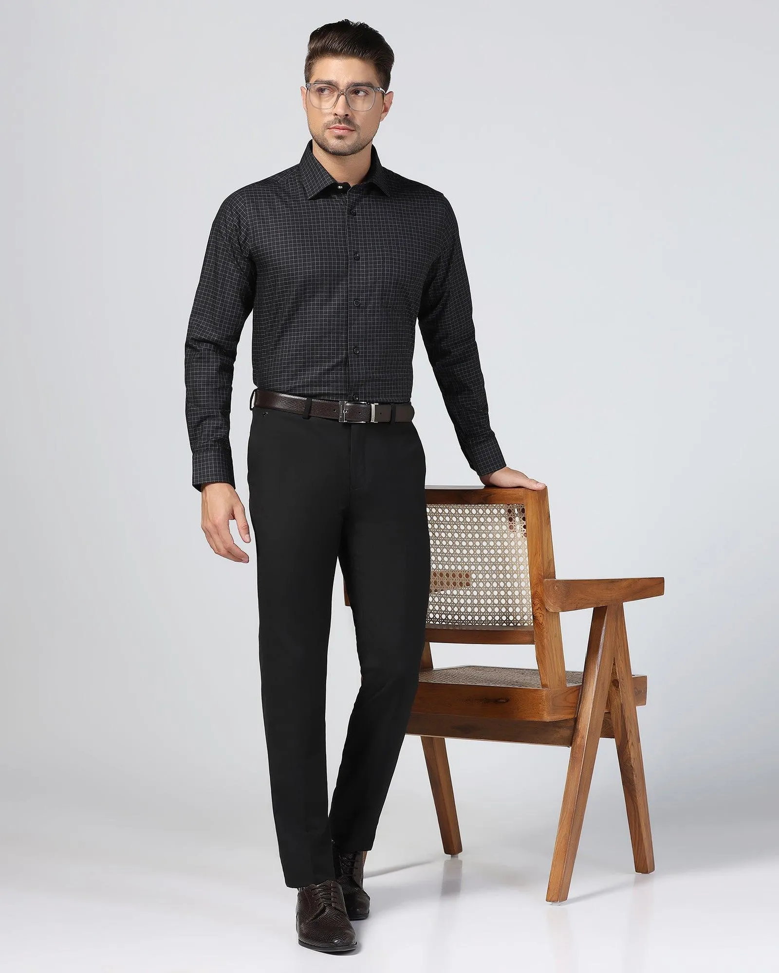 Formal Black Check Shirt - Watson