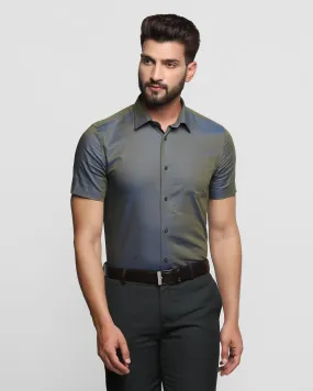 Formal Half Sleeve Grey Solid Shirt - Abital