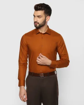 Formal Ochre Solid Shirt - Retro