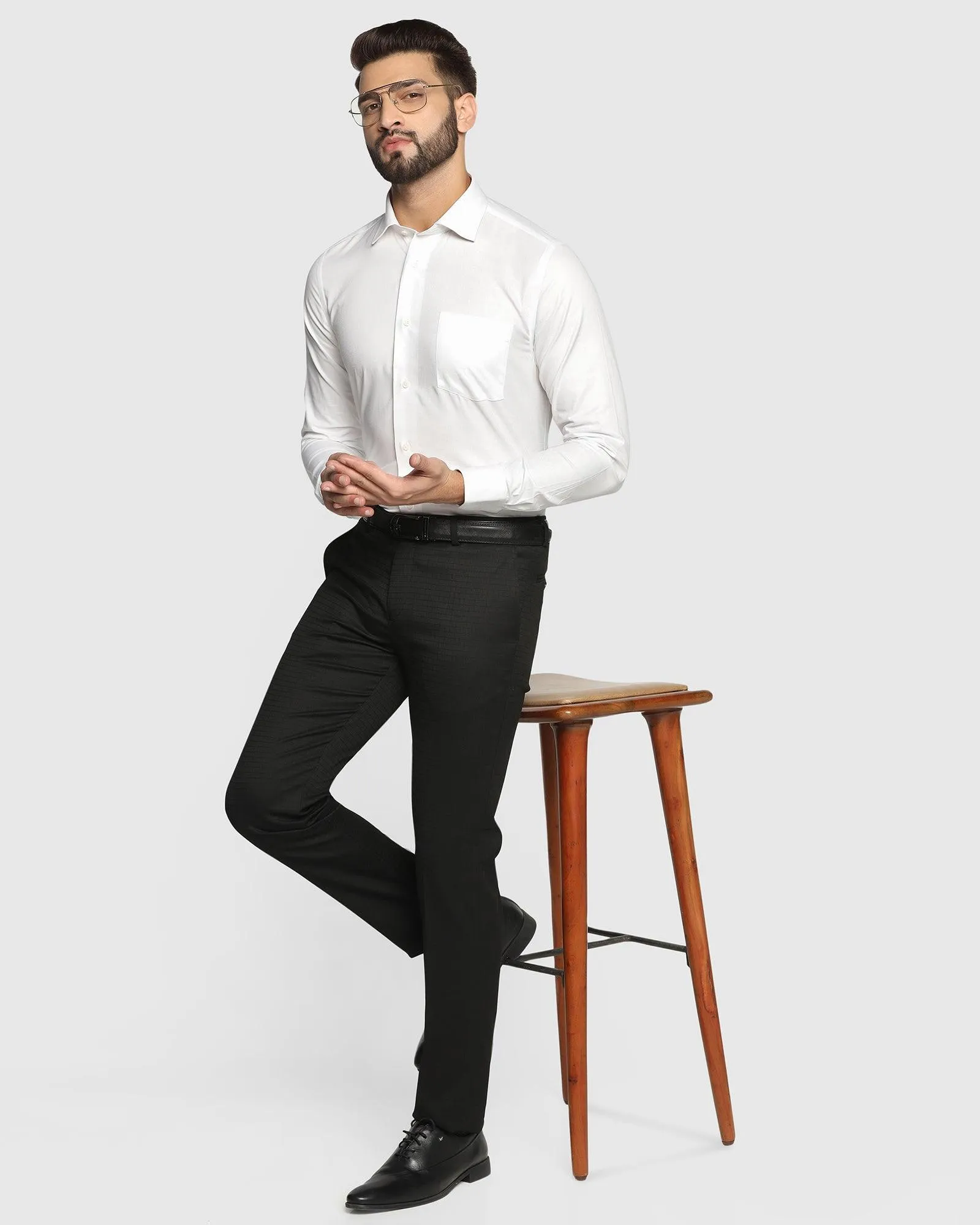 Formal White Textured Shirt - Warren