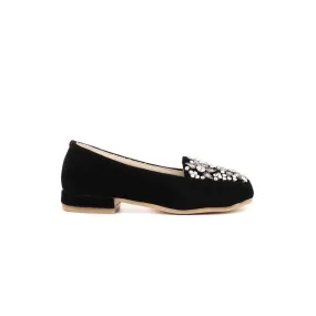 Girls Black Formal Moccasin KD0562