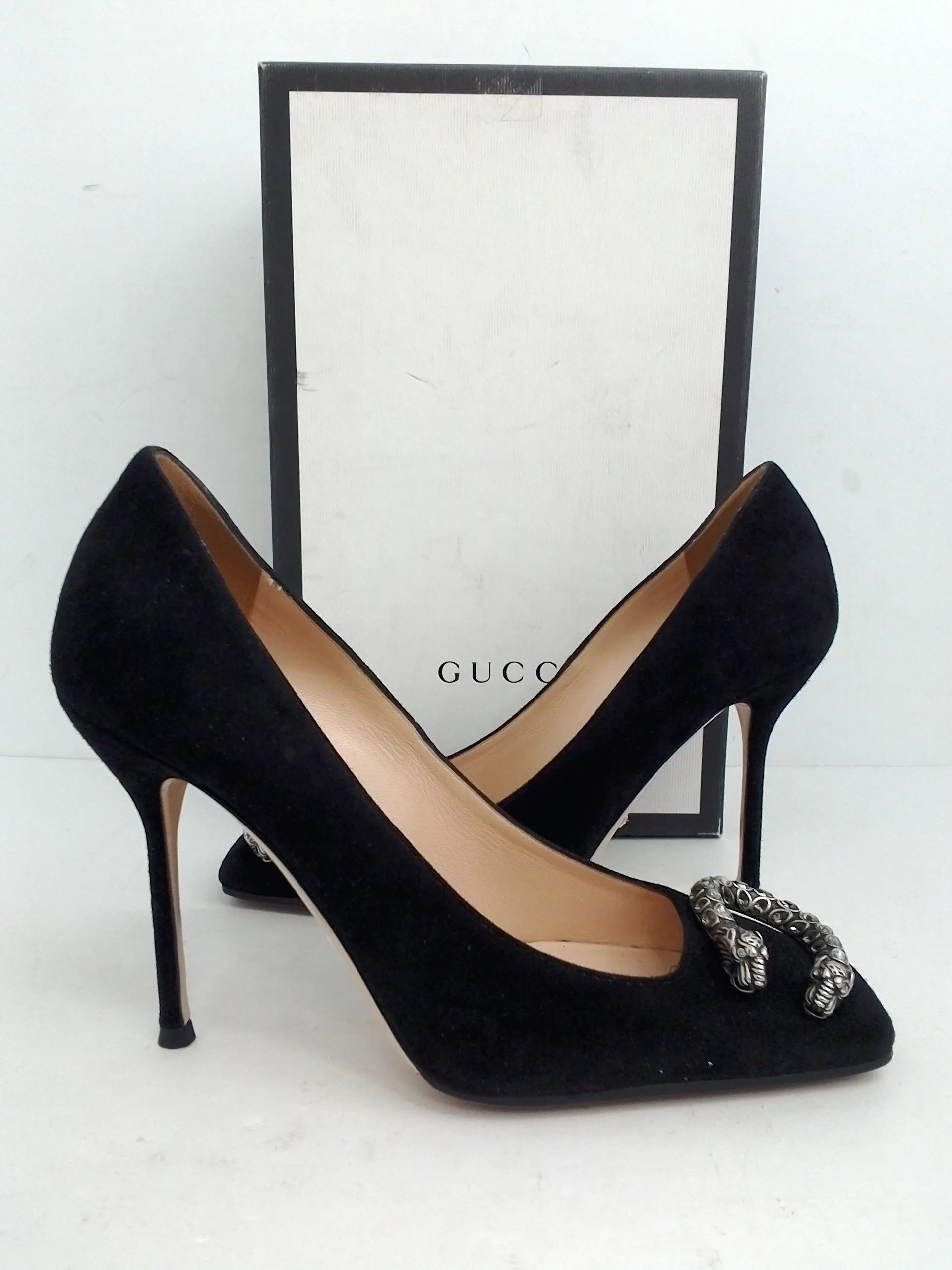 Gucci Women's Kid Scamosciato Black Suede Size 38.5