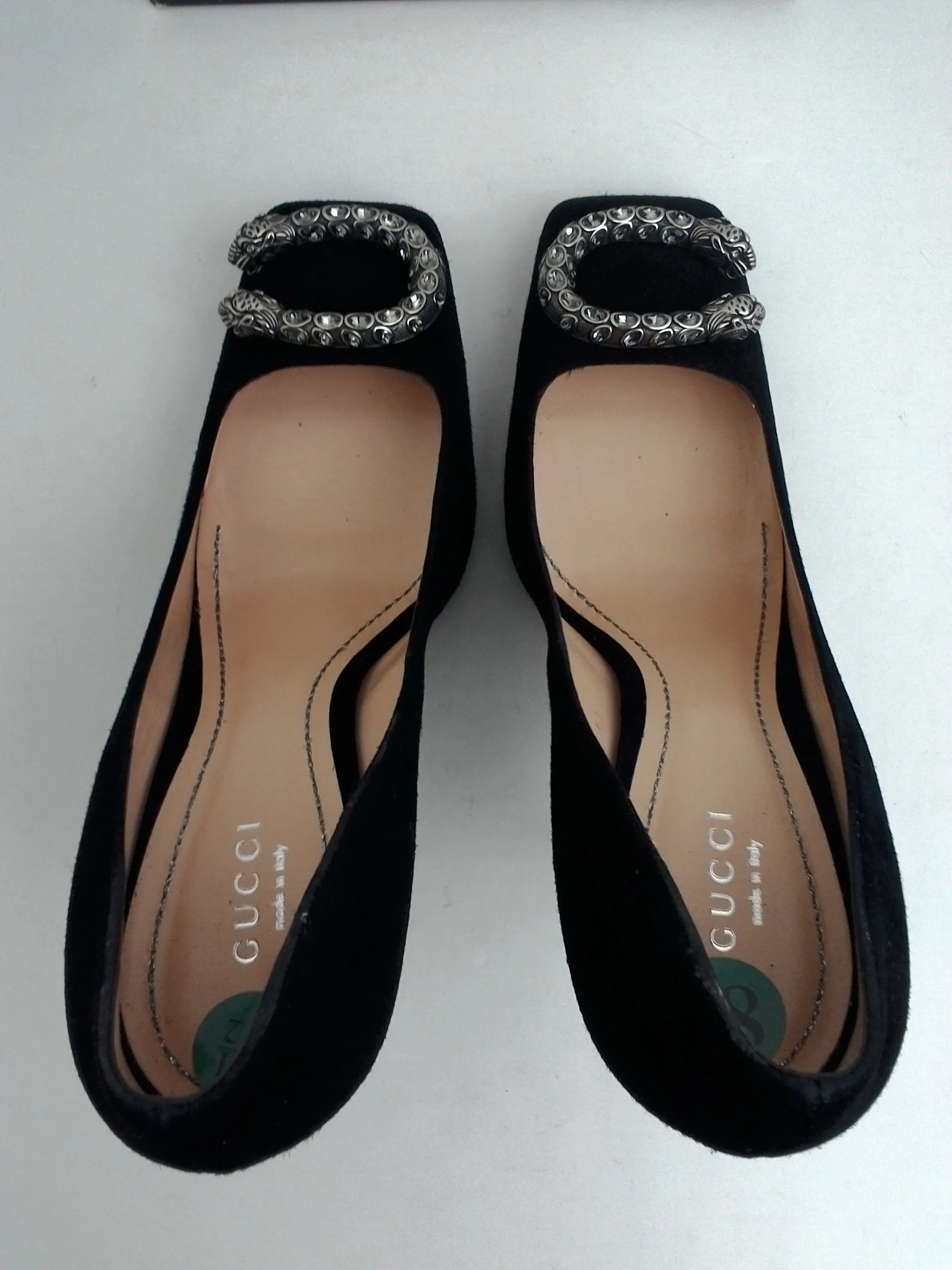 Gucci Women's Kid Scamosciato Black Suede Size 38.5