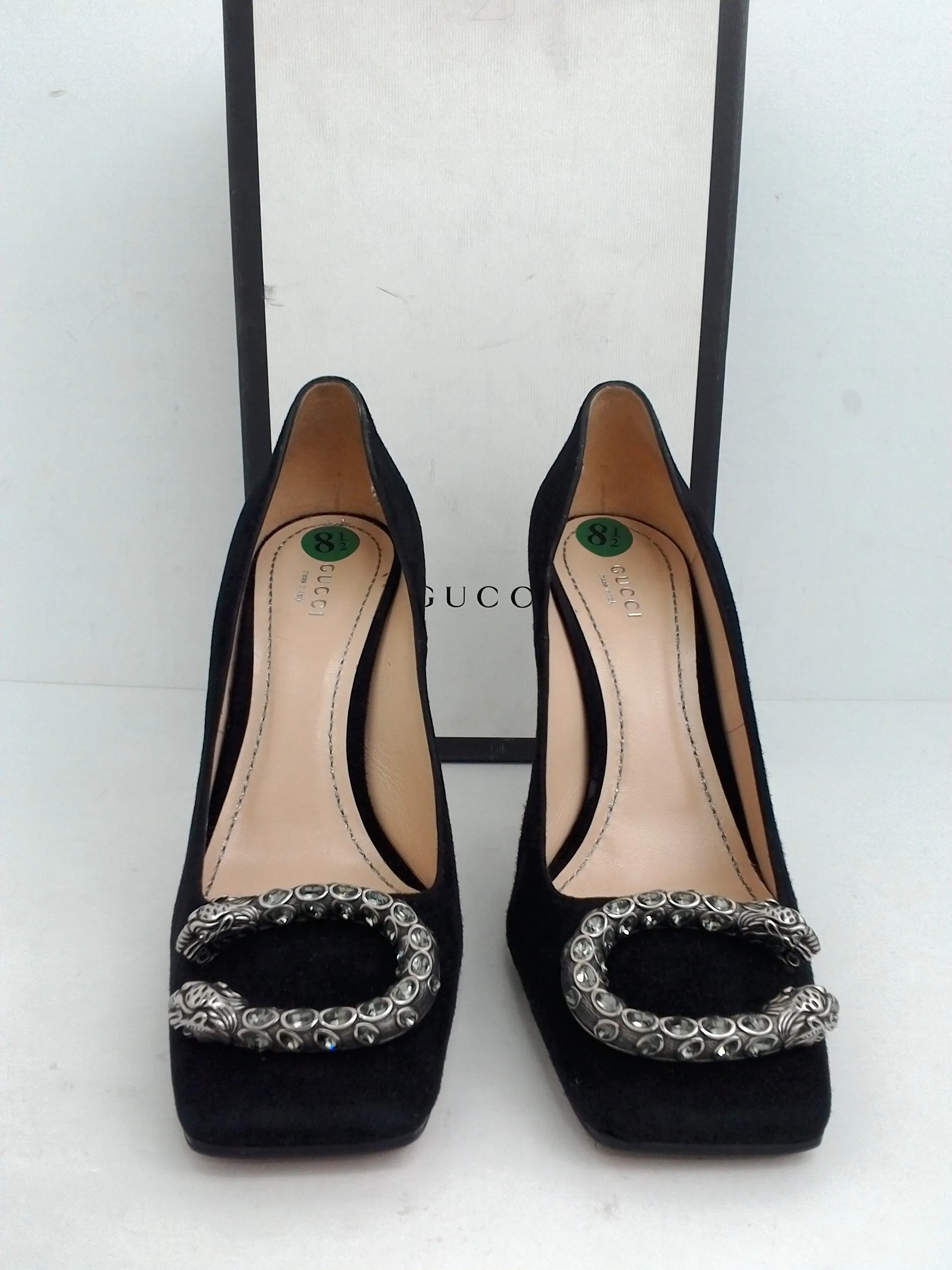 Gucci Women's Kid Scamosciato Black Suede Size 38.5