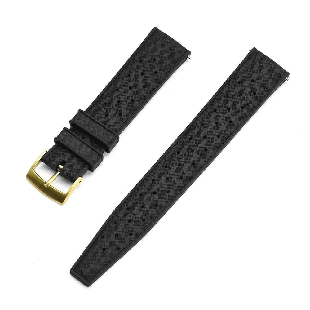 Hans Tropic Rubber Watch Strap With Tang Buckle