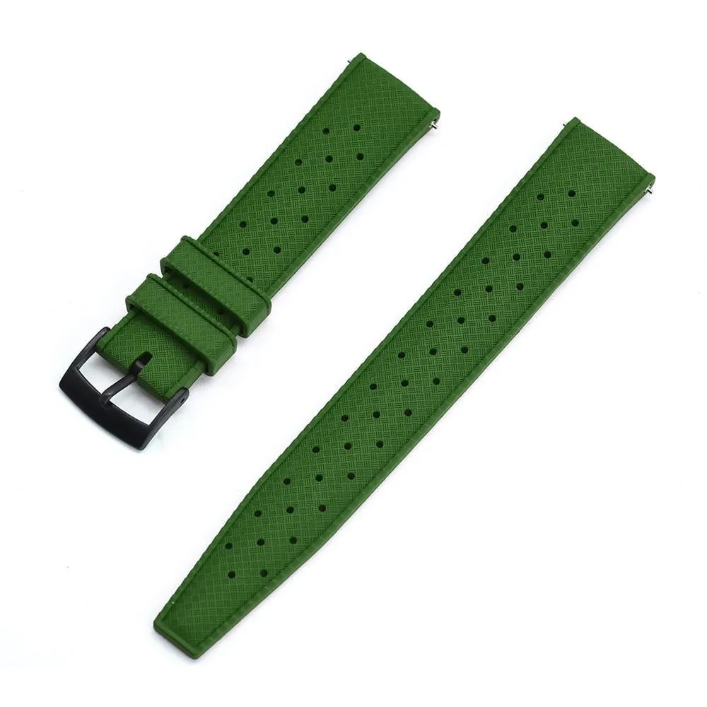 Hans Tropic Rubber Watch Strap With Tang Buckle