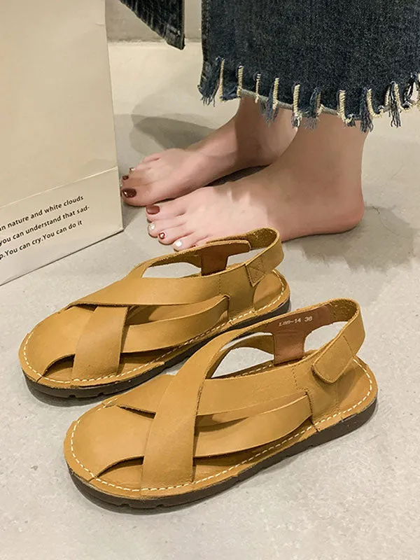 Leather Weaven Flat Sandals