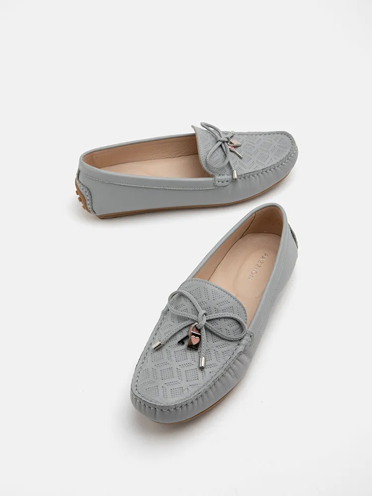 Lucian Heart Locked Textured Moccasins