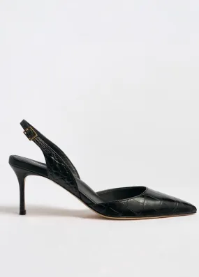 Marion Parke Classic Slingback 70 Black Croco