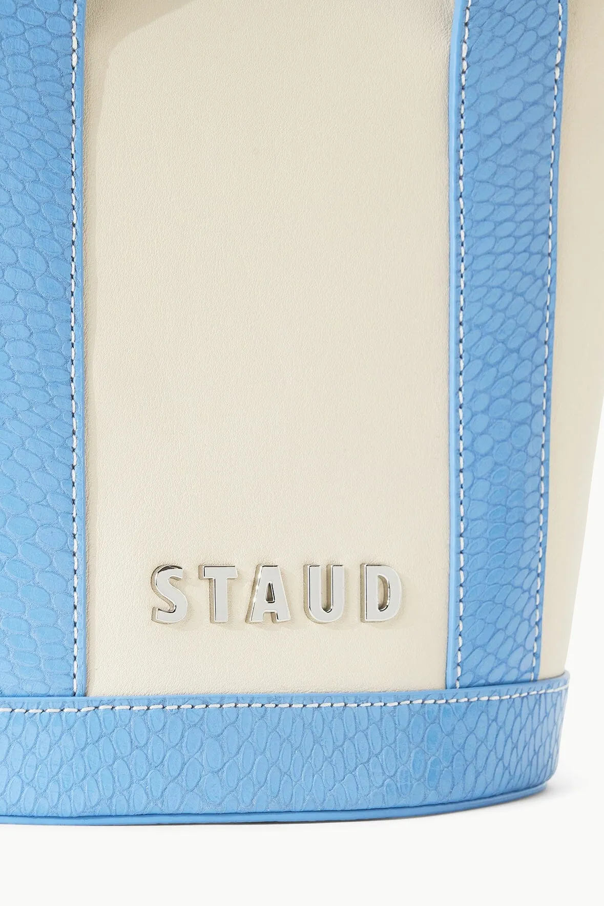 MINI ALLORA TOTE | CREAM STAUD BLUE