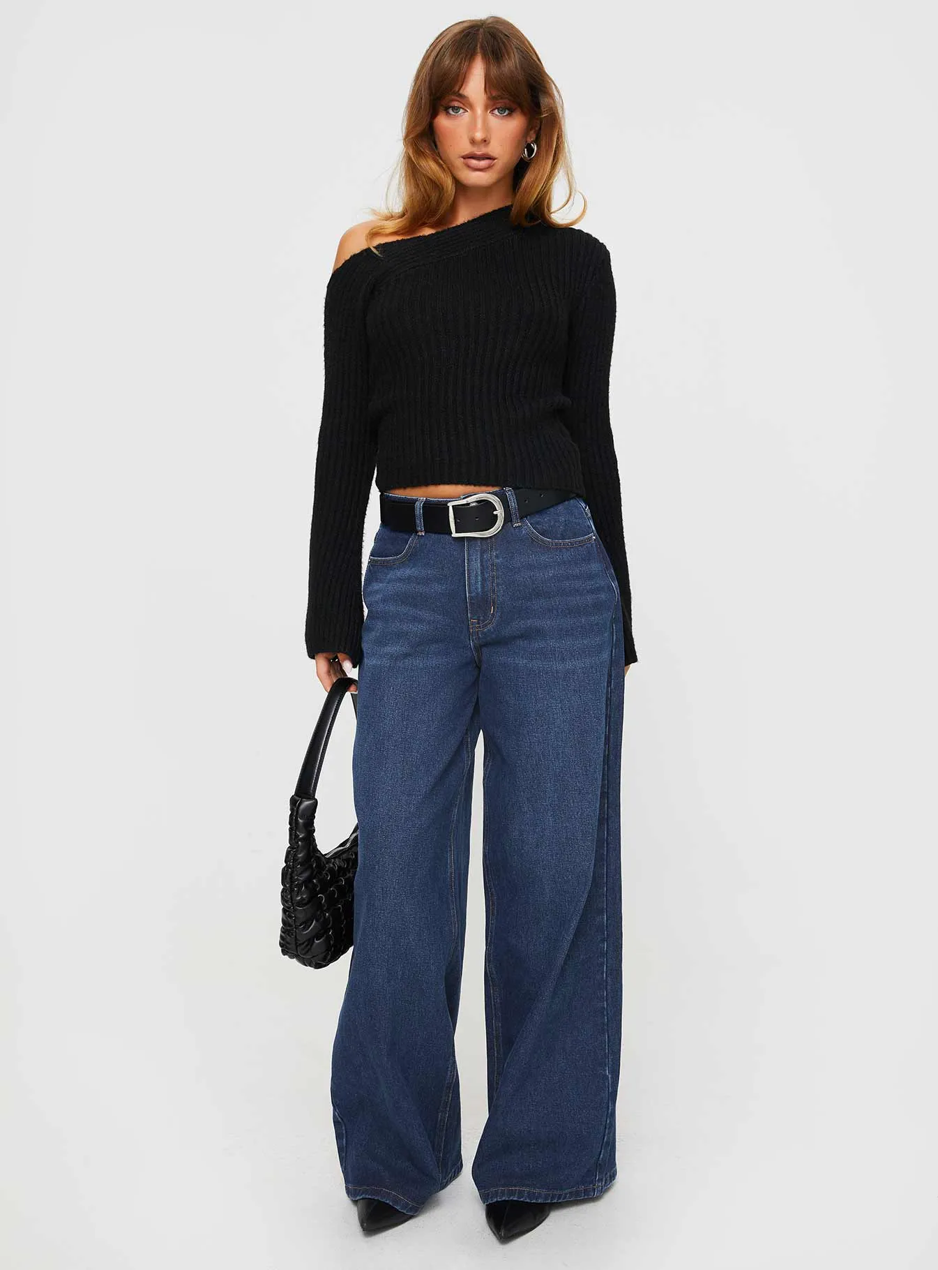 Naylor Wide Leg Jeans Mid Blue Denim Petite