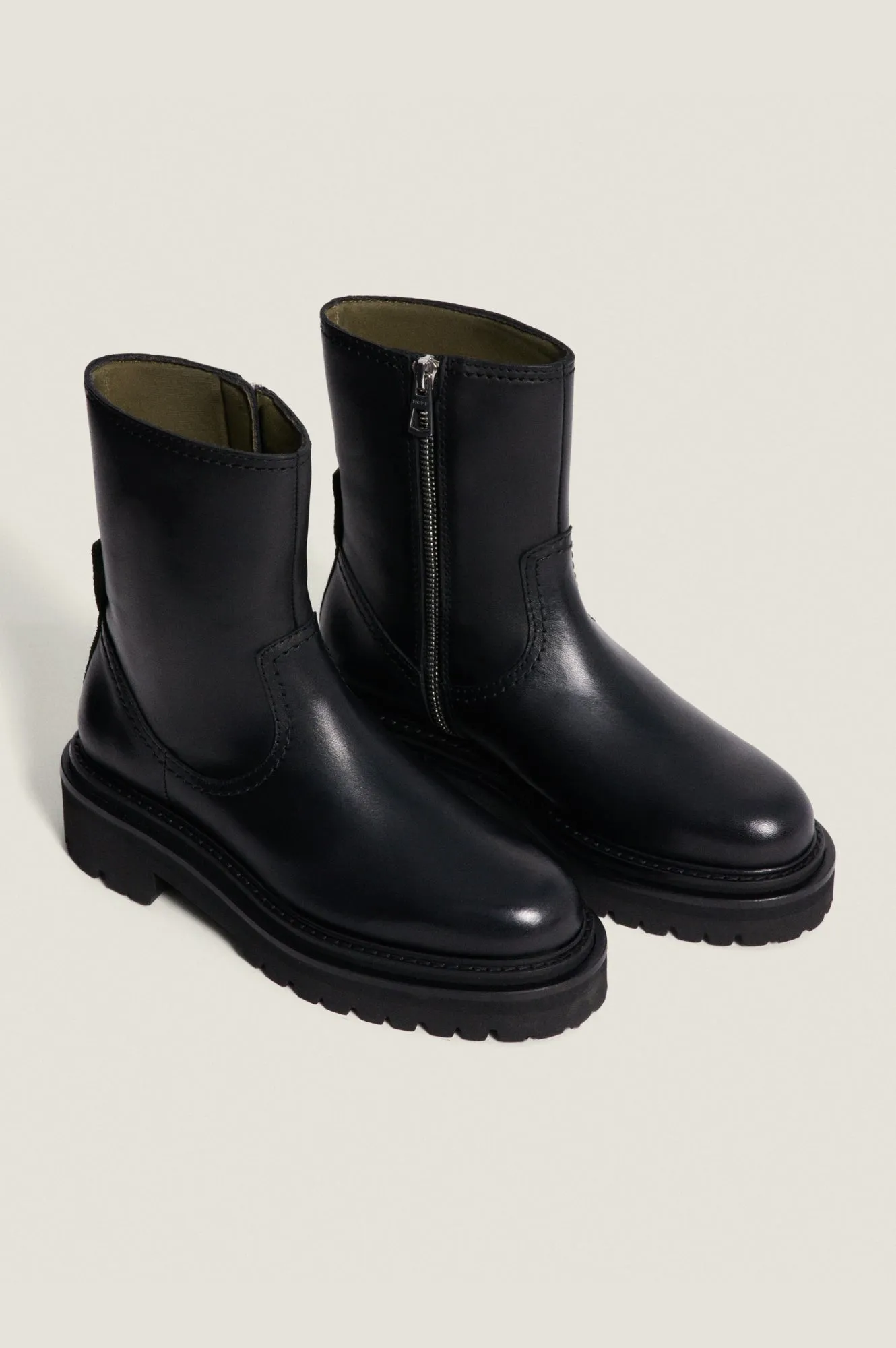 Office Leather Boot | Black