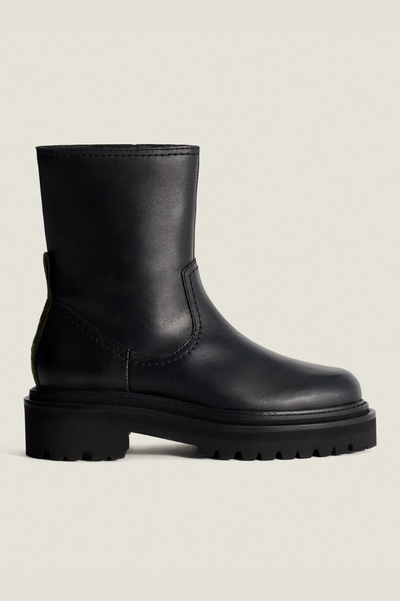 Office Leather Boot | Black