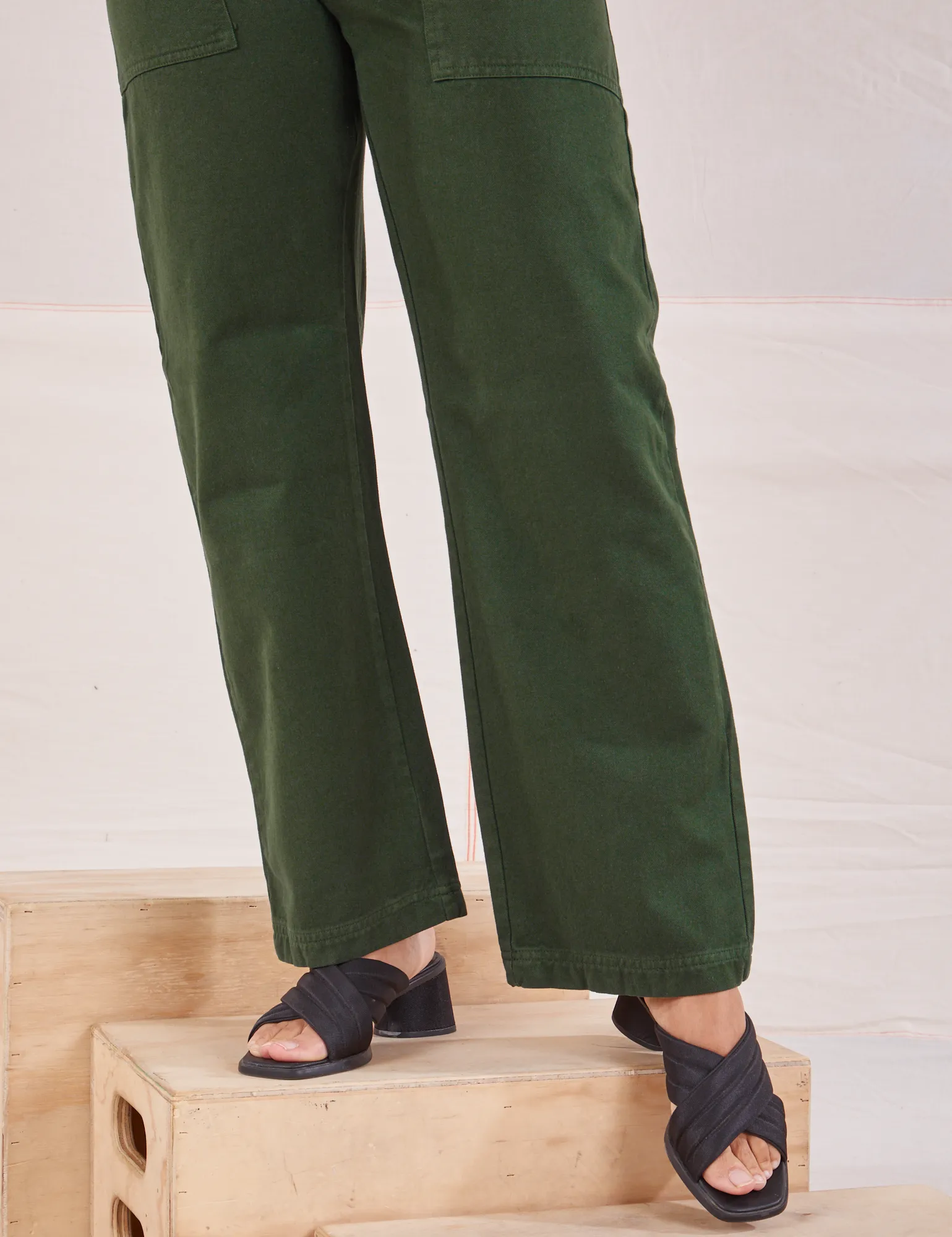 Organic Work Pants - Swamp Green