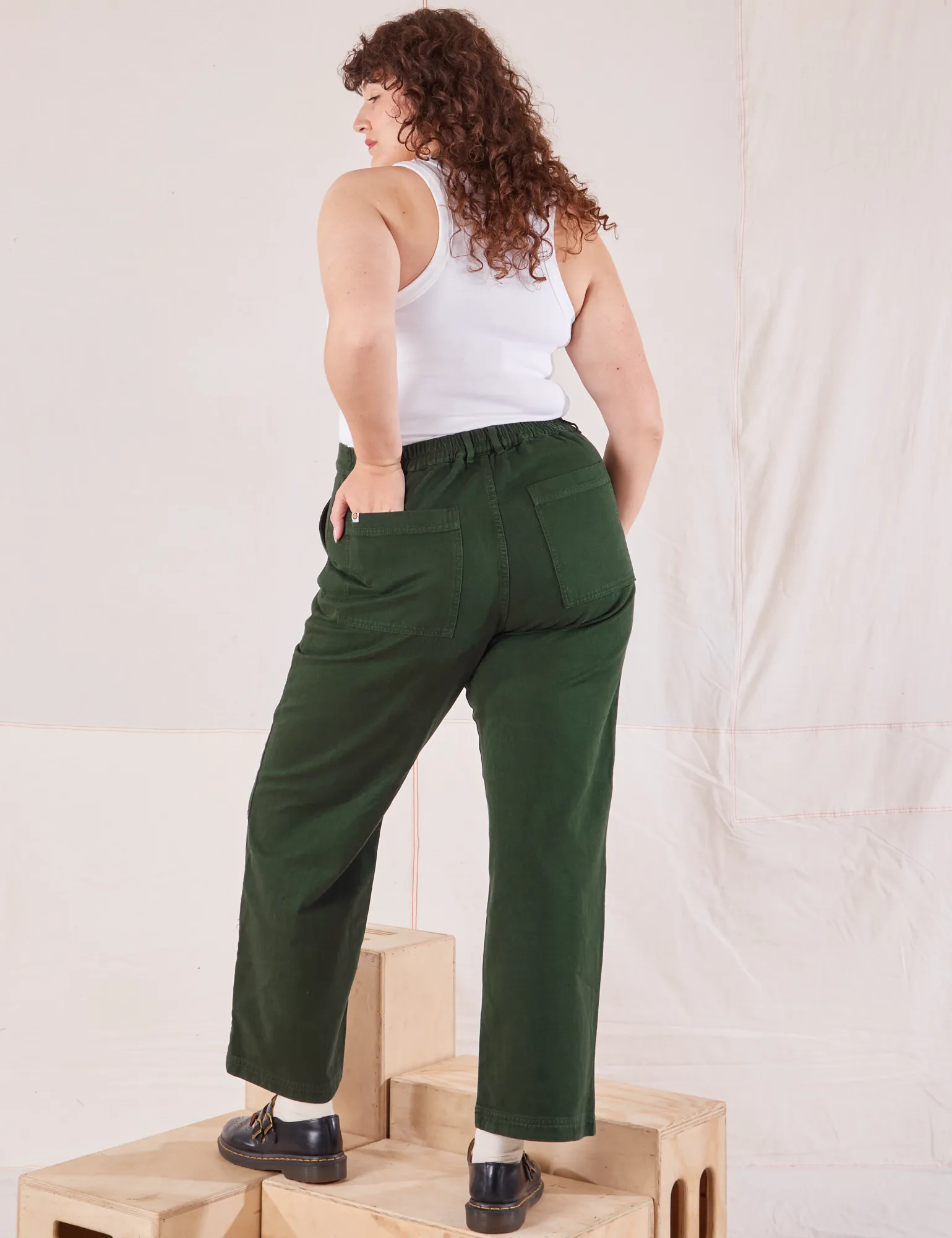 Organic Work Pants - Swamp Green