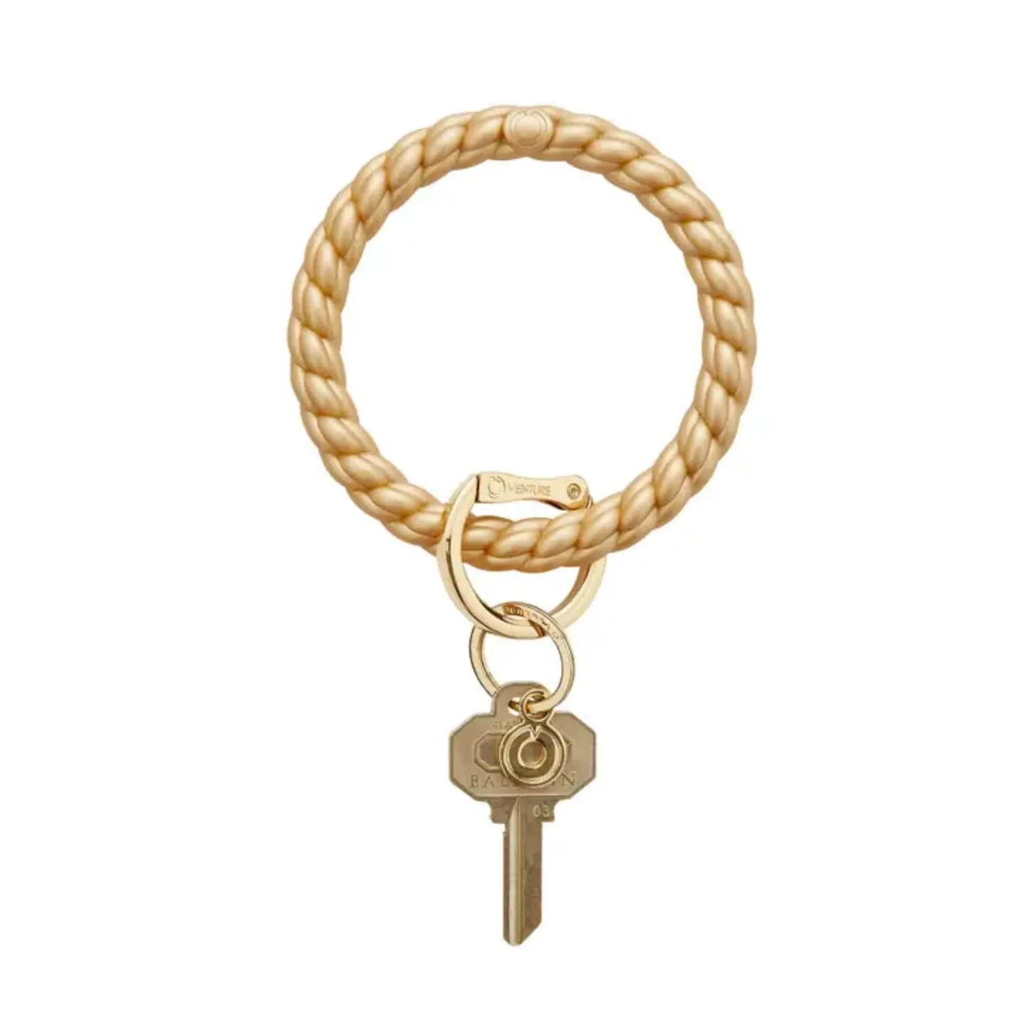 Oventure Big Braided O Key Ring - Gold