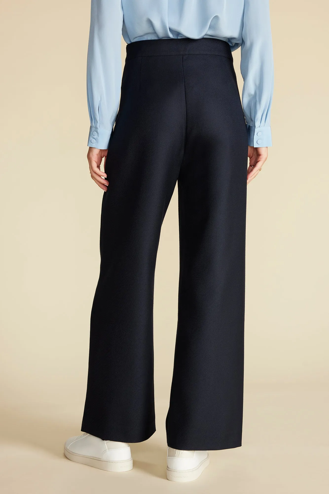 Sailor Wide Leg Trouser - Navy Blue