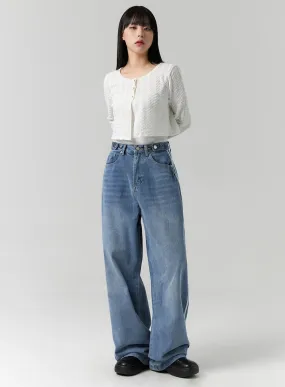 Side Stripes Wide Leg Jeans CS314