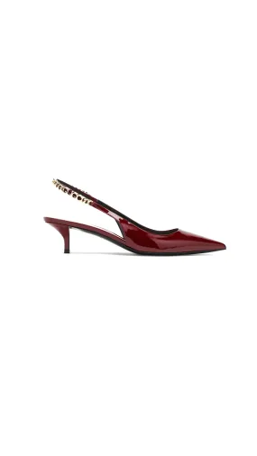 Signoria Low Slingback Pump - Burgundy