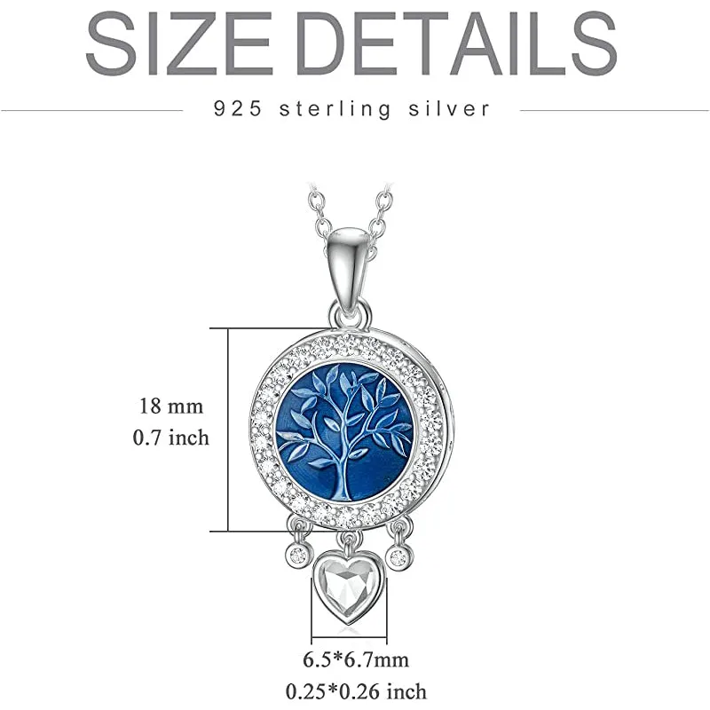 Sterling Silver Tree of Life Urn Necklaces for Ashes