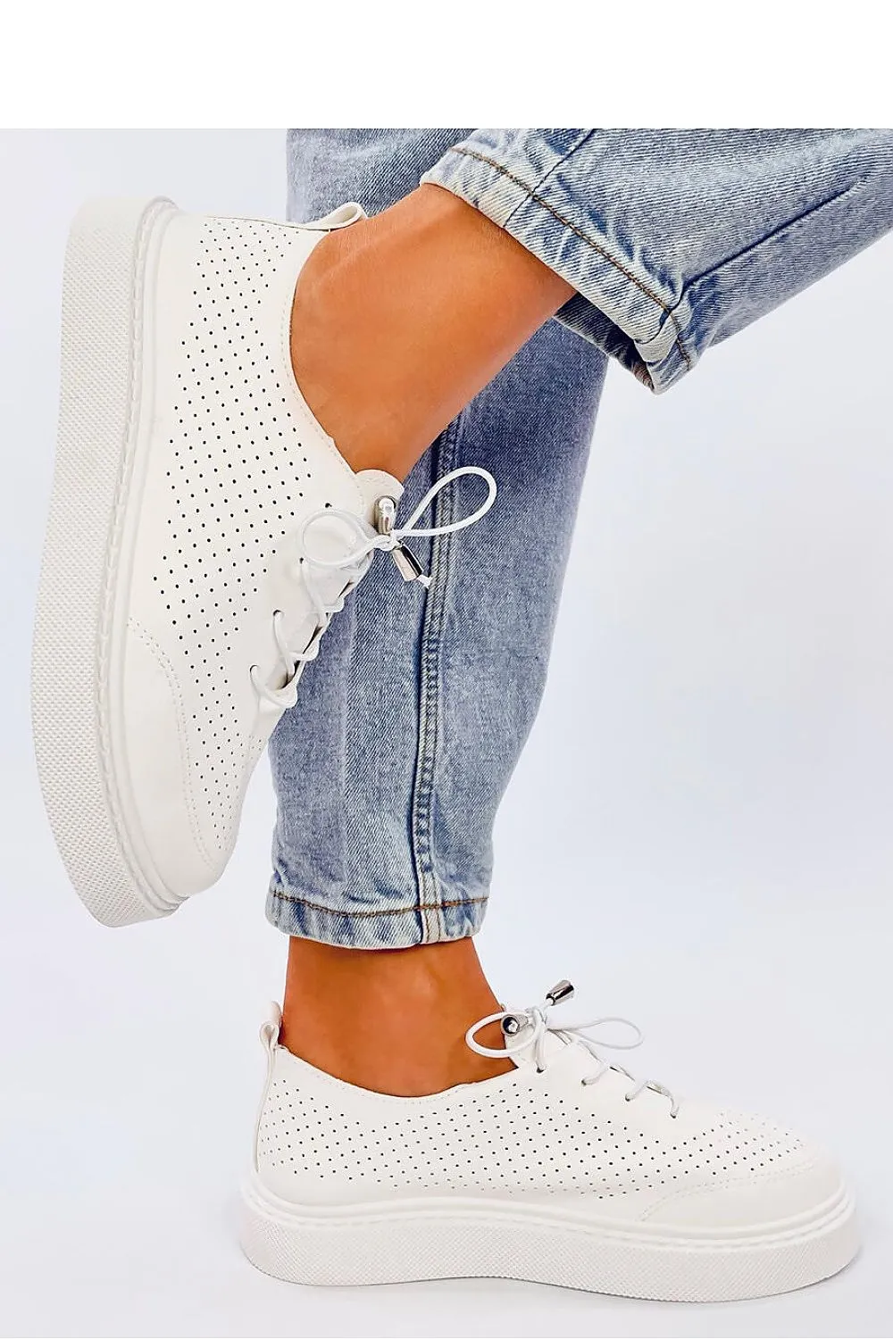 Stylish Women's Openwork Sneakers with High Sole