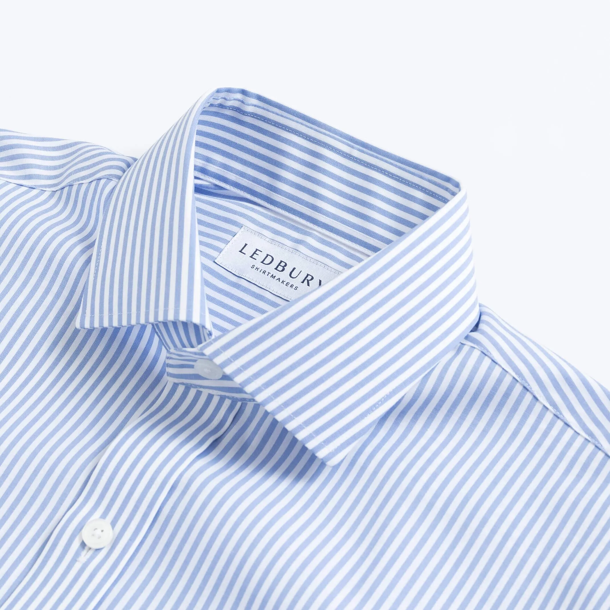 The Blue Wheeler Non Iron Stripe Custom Shirt