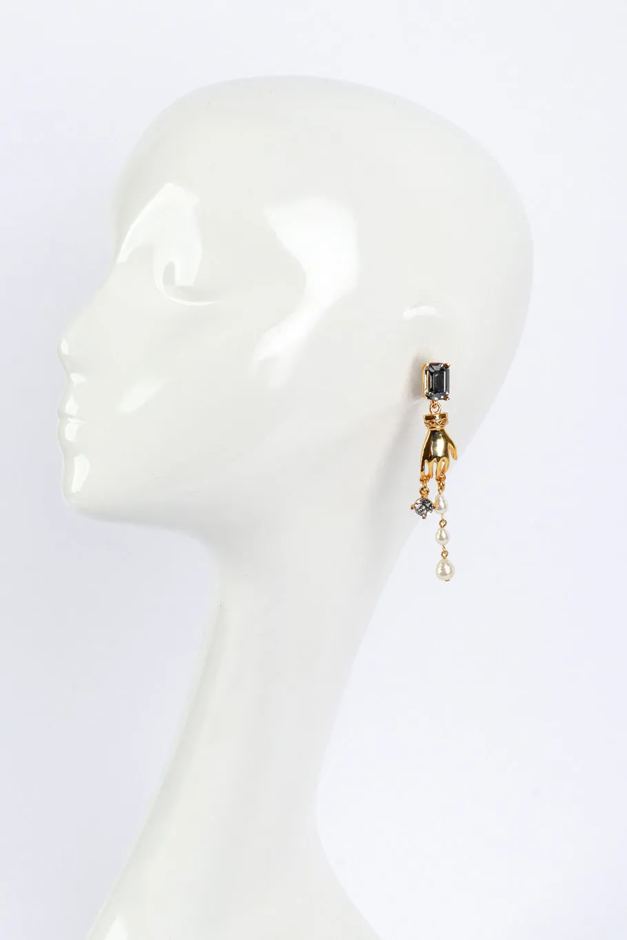 Victoriana Hand Charm Drop Earrings