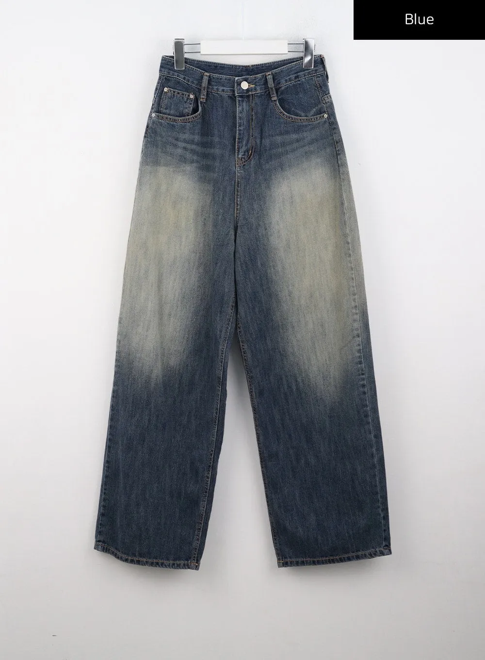 Vintage Wash Wide Leg Jeans CO319