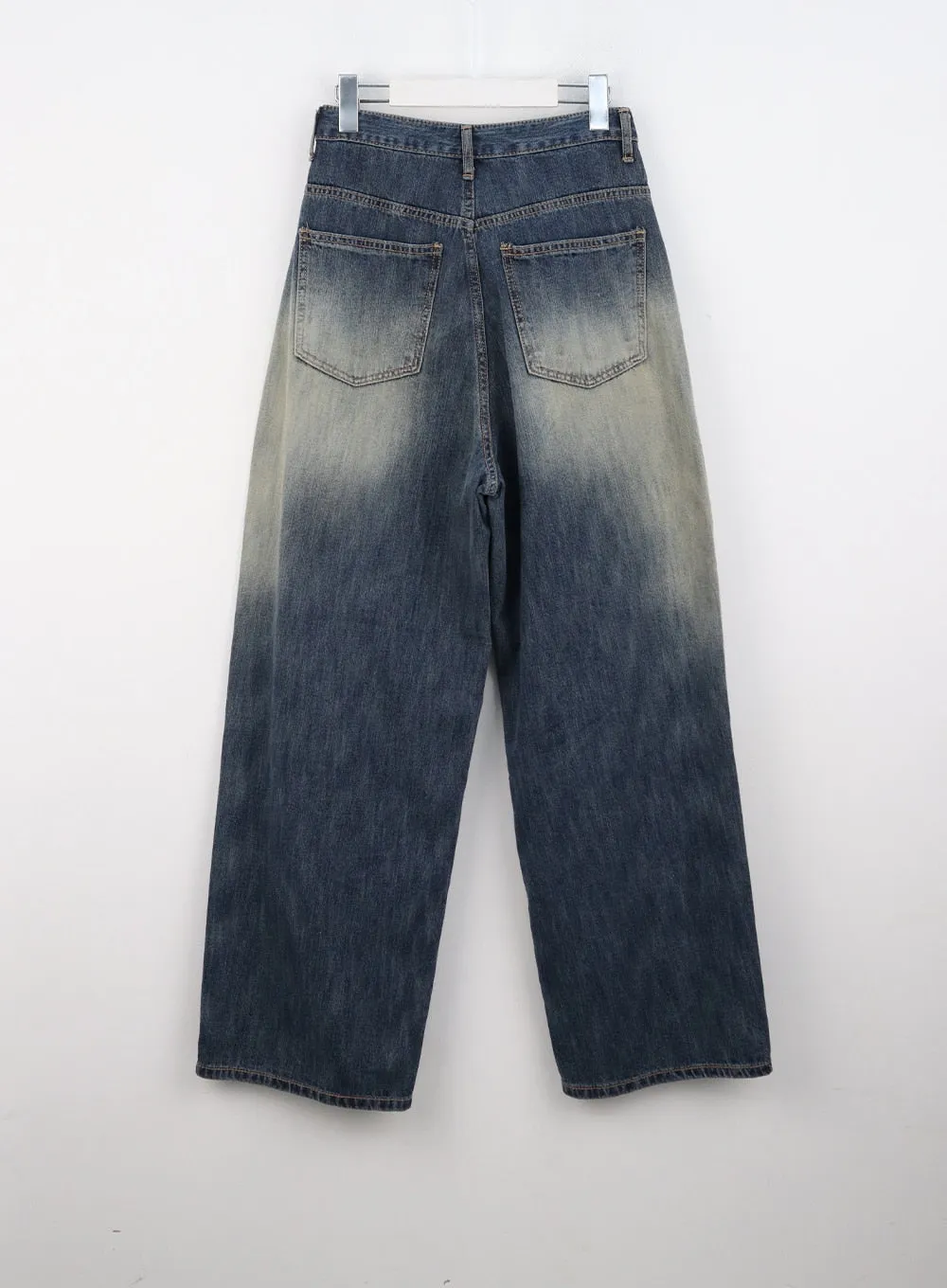 Vintage Wash Wide Leg Jeans CO319