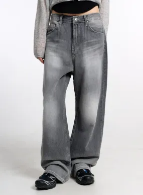 Washed Baggy Jeans CM415