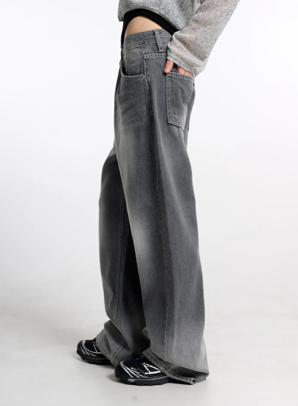 Washed Baggy Jeans CM415