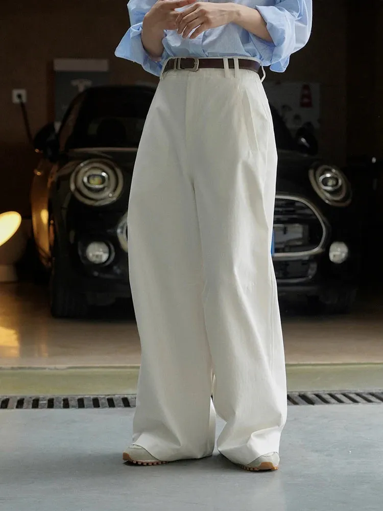 Women's Casual Elegance Luxe Pleated Wide Leg Pants