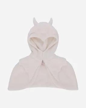 Women's RoomSERVICE888 Devil Horns Detachable Shawl Balaclava White